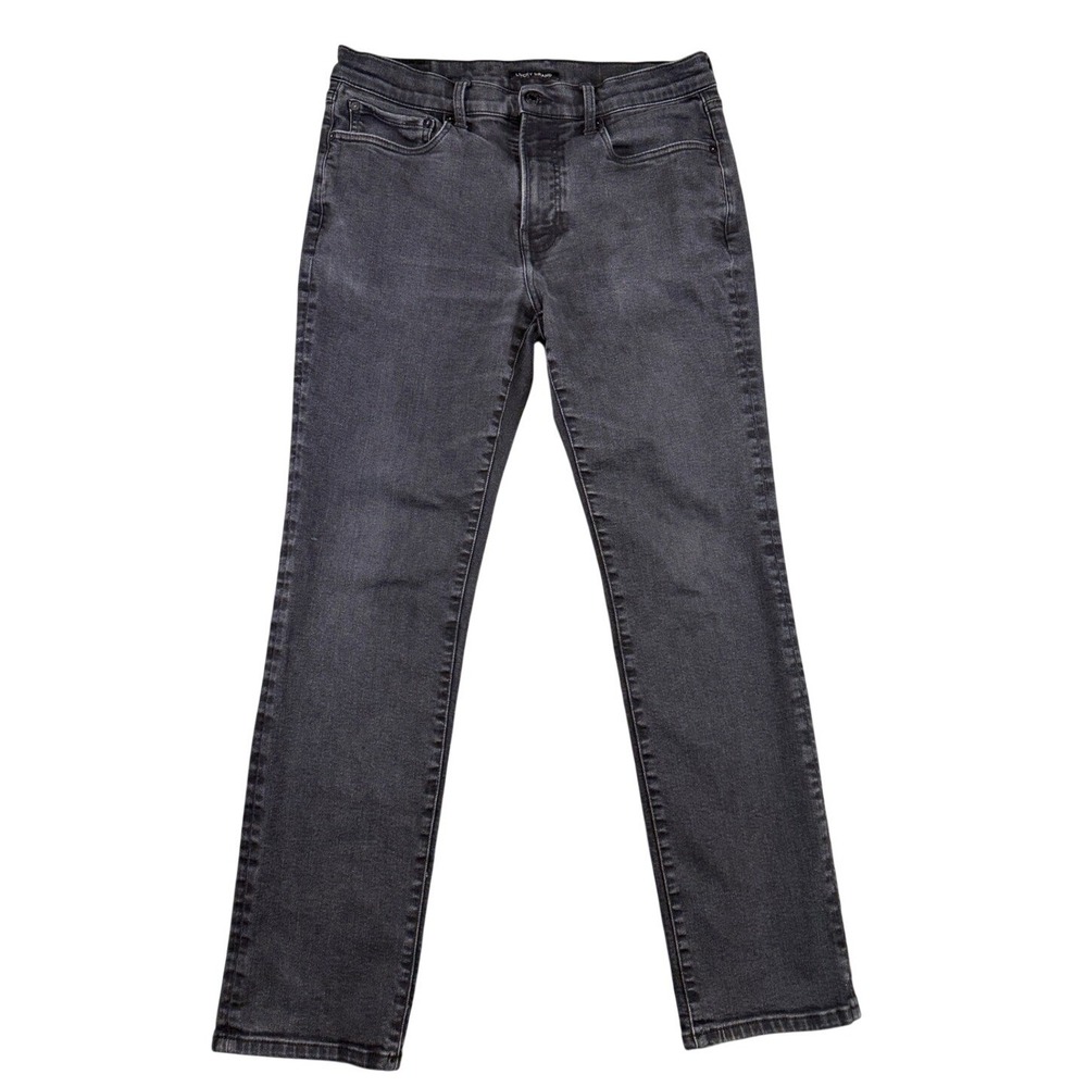 Lucky Brand Mens Slim Straight Jeans Charcoal Black Stretch Denim W32 L32